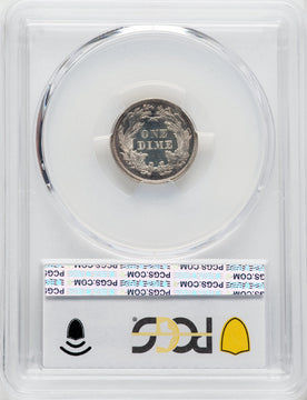 1872 10C CA CAC Proof Seated Dime PCGS PR67