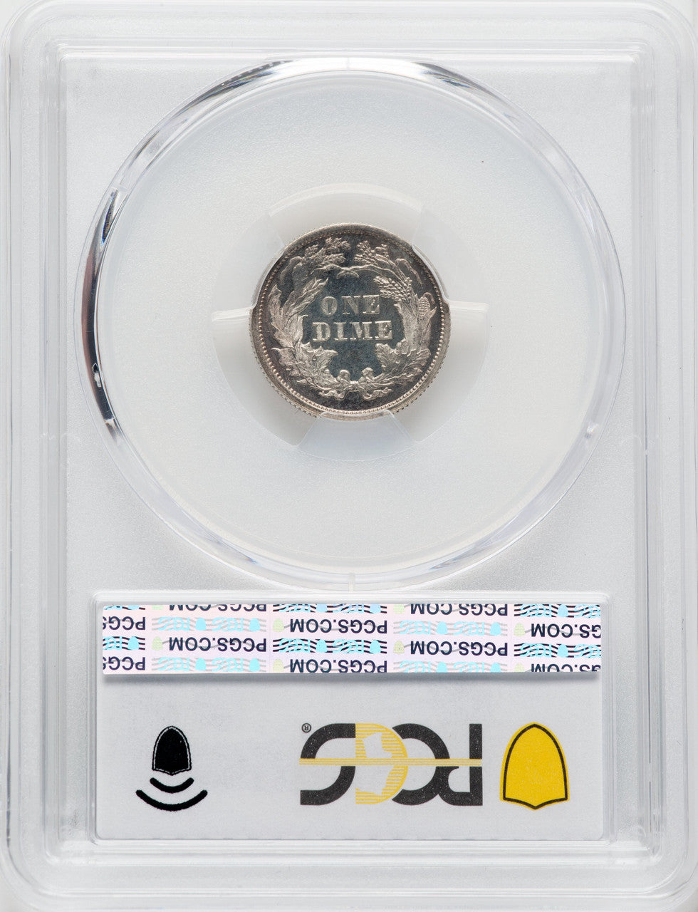 1872 10C CA CAC Proof Seated Dime PCGS PR67