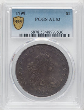 1799 S$1 7x6 Stars Early Dollar PCGS AU53