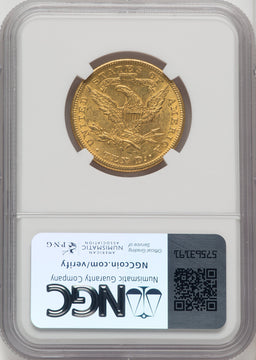 1892-O $10 Liberty Eagle NGC AU58