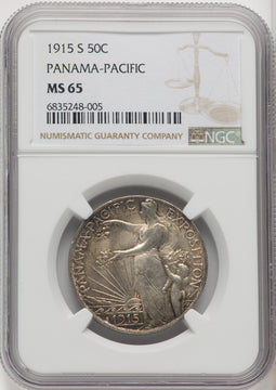 1915-S 50C Panama-Pacific Commemorative Silver NGC MS65