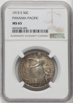 1915-S 50C Panama-Pacific Commemorative Silver NGC MS65