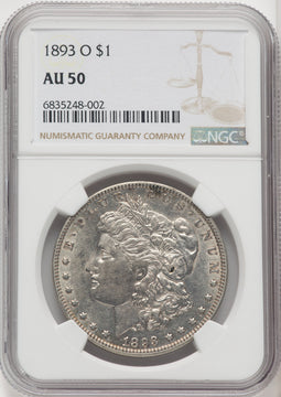 1893-O $1 Morgan Dollar NGC AU50