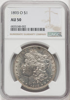 1893-O $1 Morgan Dollar NGC AU50