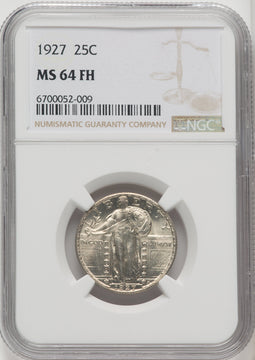 1927 25C FH Standing Liberty Quarter NGC MS64