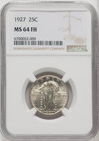 1927 25C FH Standing Liberty Quarter NGC MS64
