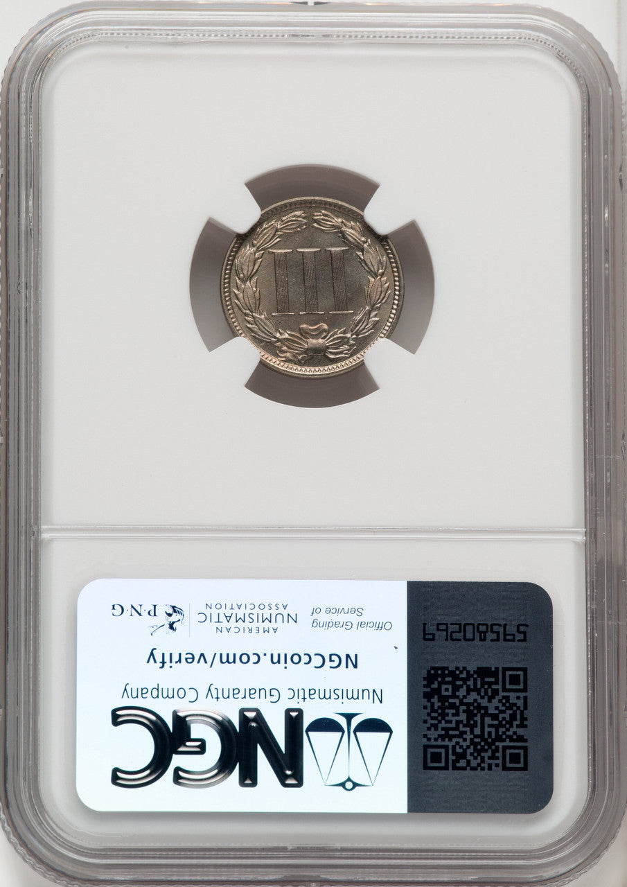 1882 3CN Proof Three Cent Nickel NGC PR67