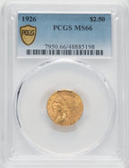1926 $2.50 Indian Quarter Eagle PCGS MS66