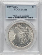 1900-O/CC $1 Morgan Dollar PCGS MS61