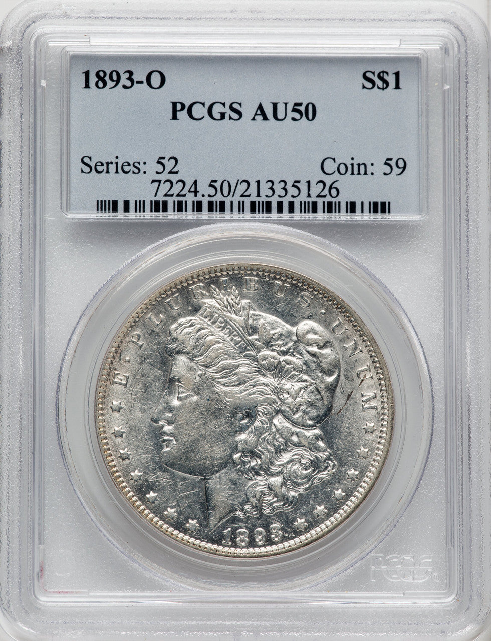 1893-O $1 Morgan Dollar PCGS AU50