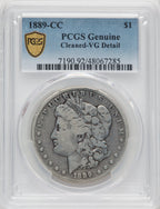 1889-CC $1 Morgan Dollar Genuine PCGS VG8