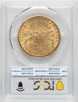 1883-CC $20 Genuine Liberty Double Eagle Genuine PCGS AU50