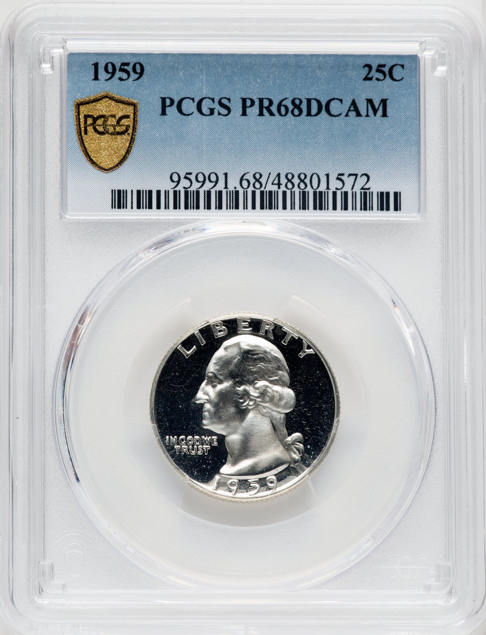 1959 25C Proof Washington Quarter PCGS PR68