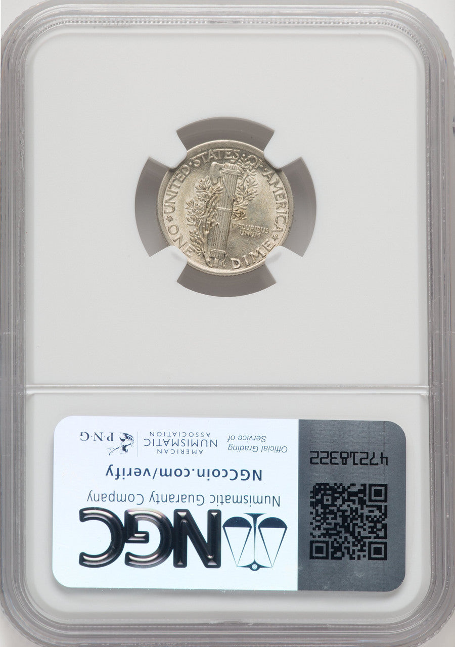 1921 10C FB Mercury Dime NGC AU58