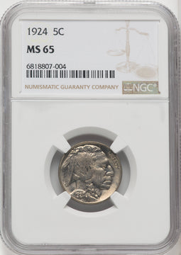 1924 5C Buffalo Nickel NGC MS65 (766999001)