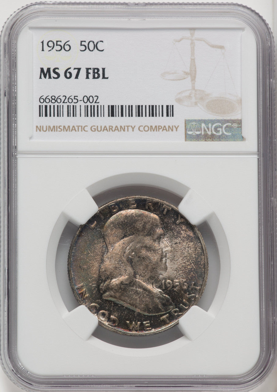 1956 50C FL Franklin Half Dollar NGC MS67