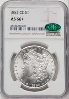 1883-CC $1 CAC Morgan Dollar NGC MS66+