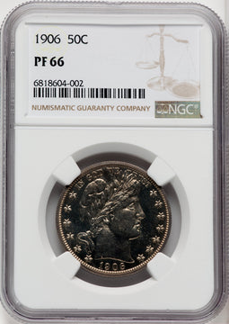 1906 50C Proof Barber Half Dollar NGC PR66