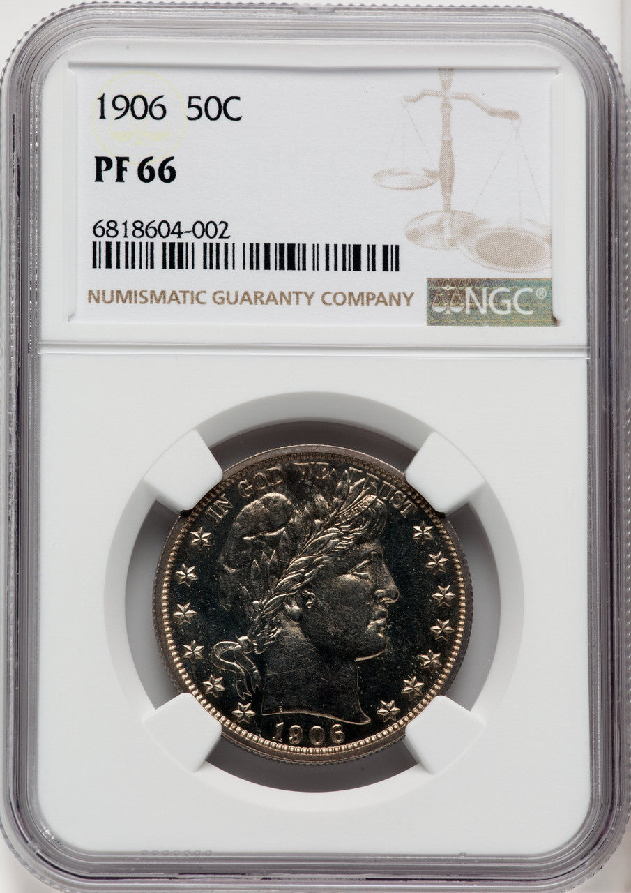 1906 50C Proof Barber Half Dollar NGC PR66