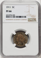 1911 5C Proof Liberty Nickel NGC PR66