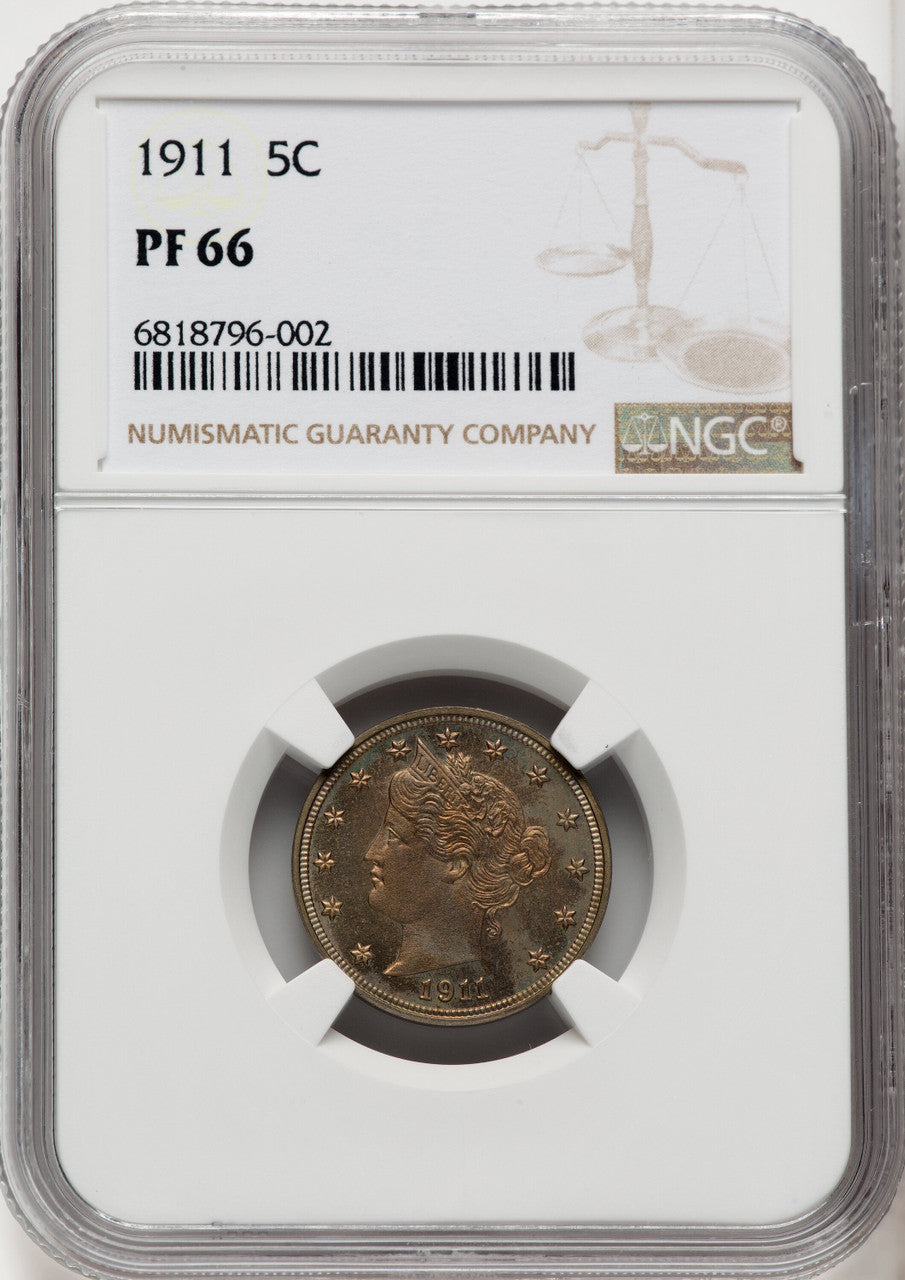 1911 5C Proof Liberty Nickel NGC PR66