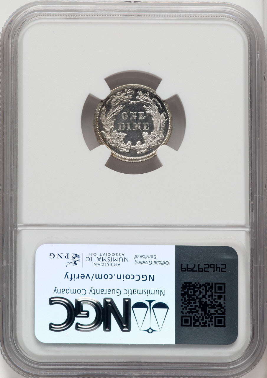 1883 10C CA Proof Seated Dime NGC PR66