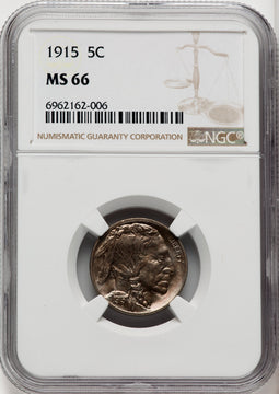 1915 5C Buffalo Nickel NGC MS66
