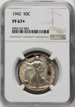 1942 50C Proof Walking Liberty Half Dollar NGC PR67+ (506013016)