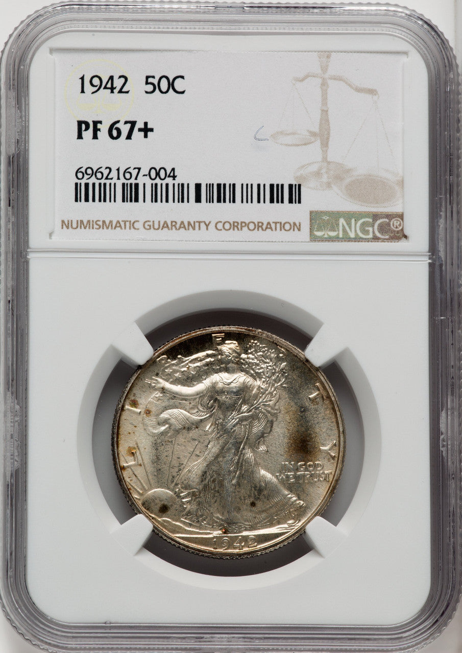 1942 50C Proof Walking Liberty Half Dollar NGC PR67+ (506013016)