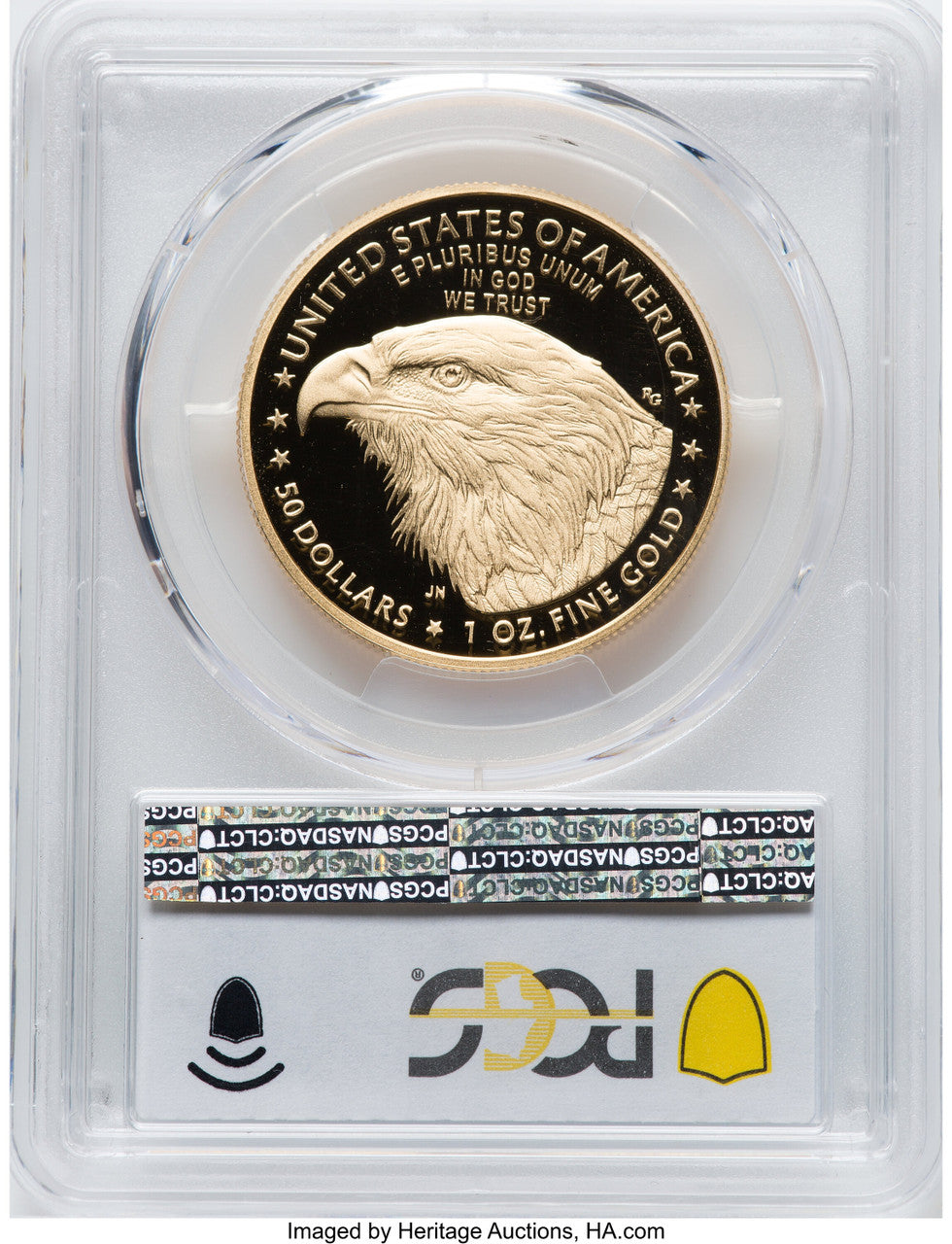 2021-W G$50 One Ounce Gold Eagle Type Two Blue Gradient PCGS PR70
