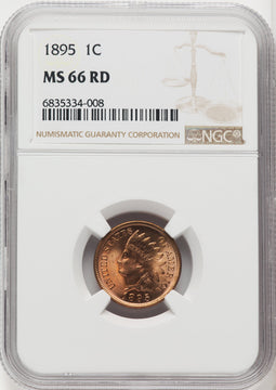 1895 1C RD Indian Cent NGC MS66