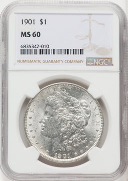 1901 $1 Morgan Dollar NGC MS60