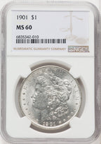 1901 $1 Morgan Dollar NGC MS60