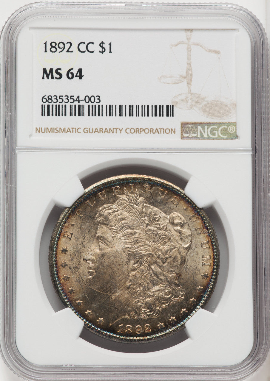 1892-CC $1 Morgan Dollar NGC MS64 (766863036)