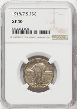 1918/7-S 25C Standing Liberty Quarter NGC XF40