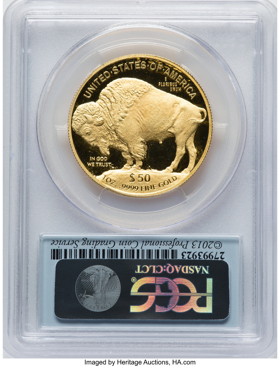 2013-W $50 Gold Buffalo First Strike PCGS PR70 Black Diamond