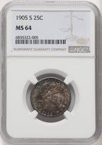1905-S 25C Barber Quarter NGC MS64