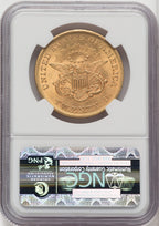 1857 $20 Liberty Double Eagle NGC MS62