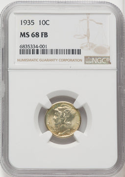 1935 10C FB Mercury Dime NGC MS68 (766879021)