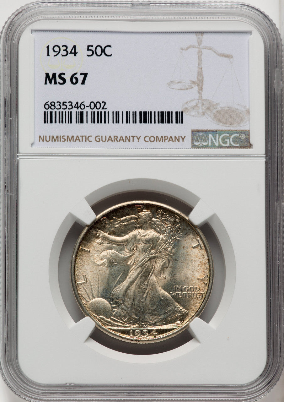 1934 50C Walking Liberty Half Dollar NGC MS67 (766914007)