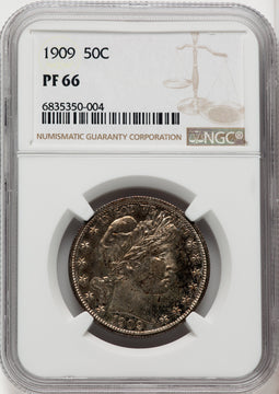 1909 50C Proof Barber Half Dollar NGC PR66