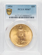 1924 $20 Saint Saint-Gaudens Double Eagle PCGS MS67 (767347001)