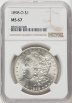 1898-O $1 Morgan Dollar NGC MS67 (766594013)