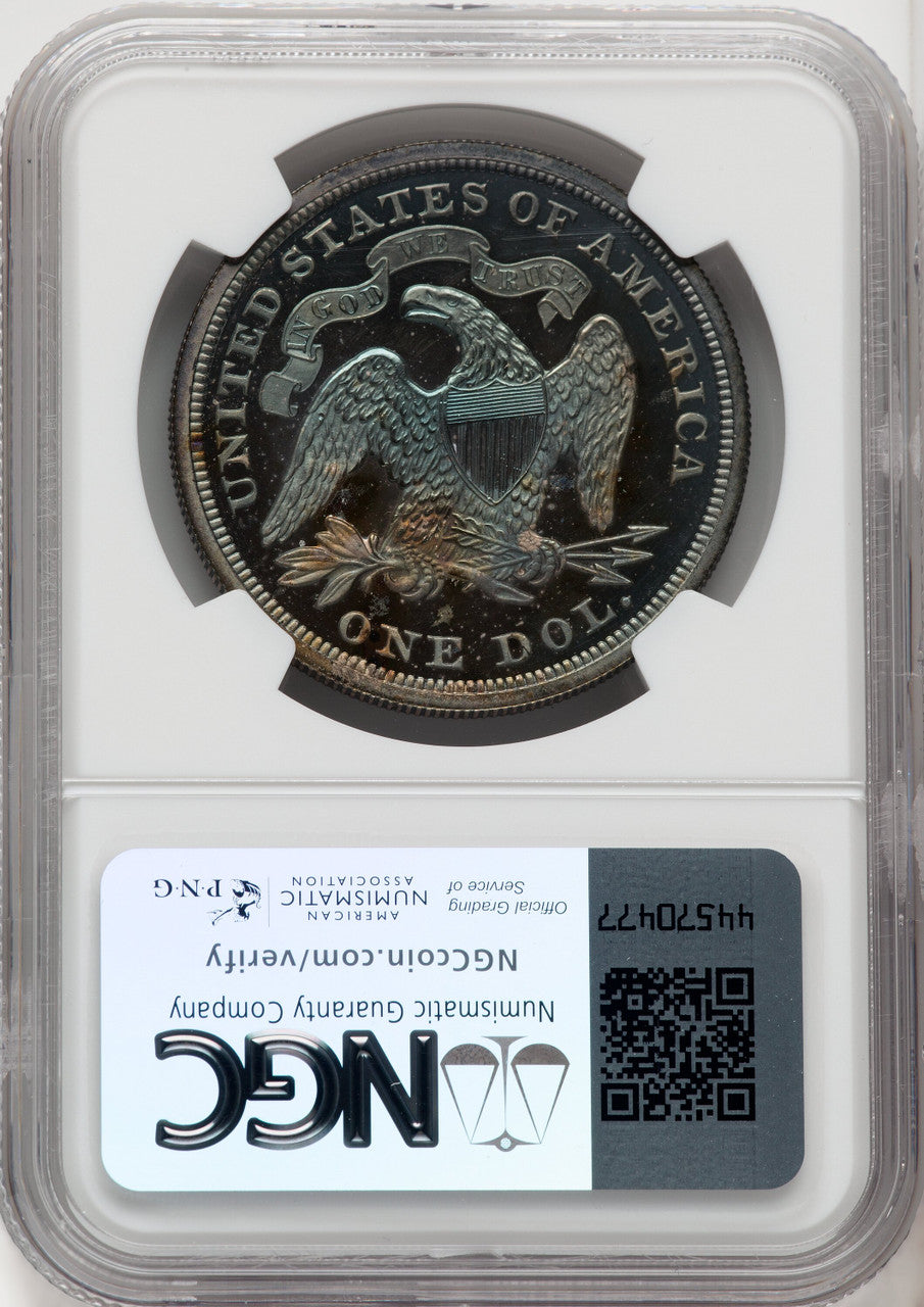 1871 S$1 Proof Seated Dollar NGC PR66