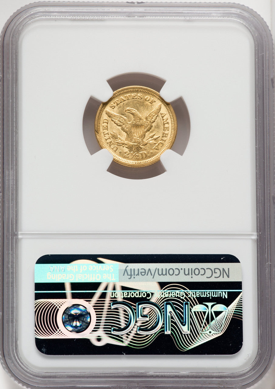 1842-O $2.50 Liberty Quarter Eagle NGC MS60