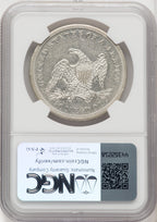 1844 S$1 Seated Dollar NGC AU55