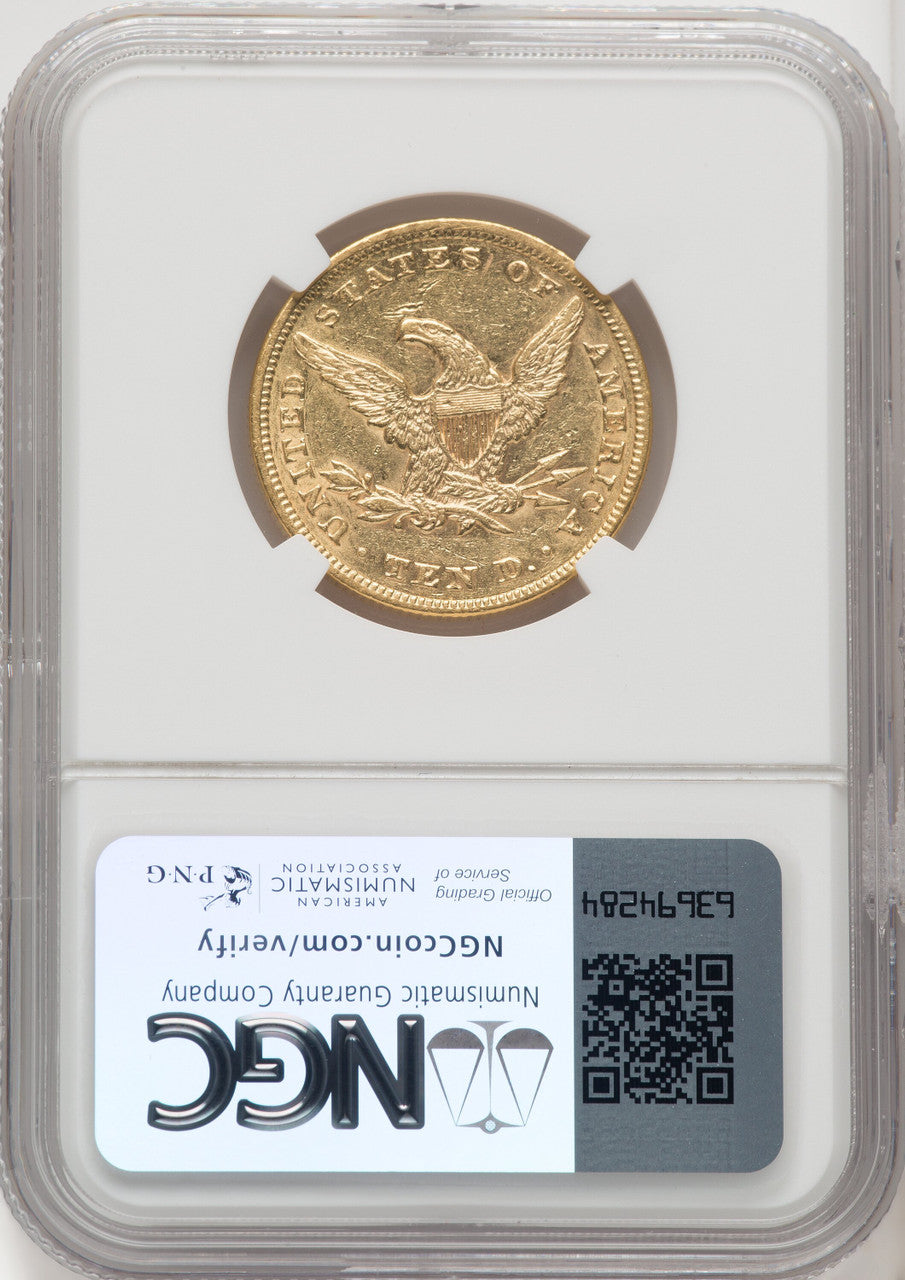 1857 $10 Liberty Eagle NGC AU55