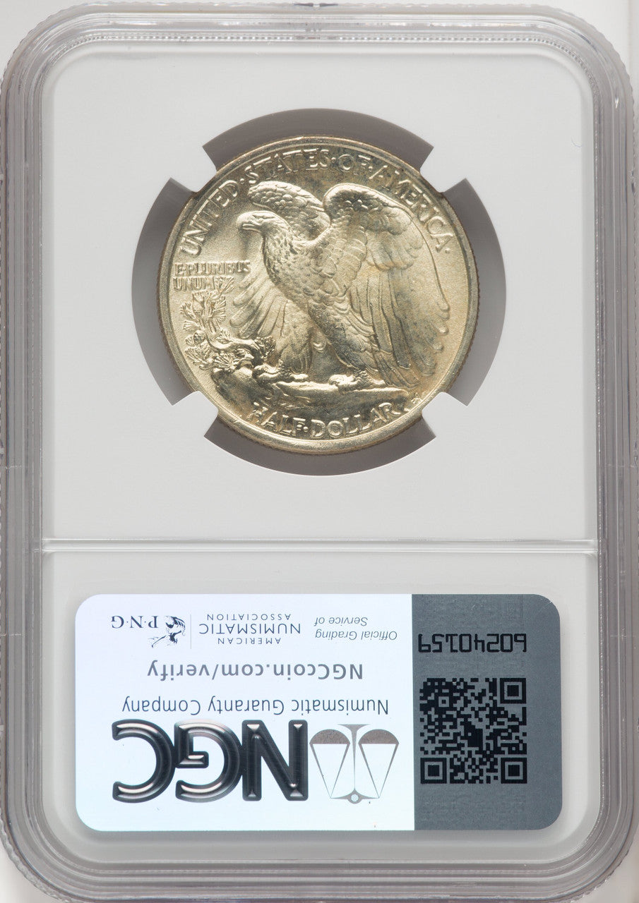 1938 50C Walking Liberty Half Dollar NGC MS67
