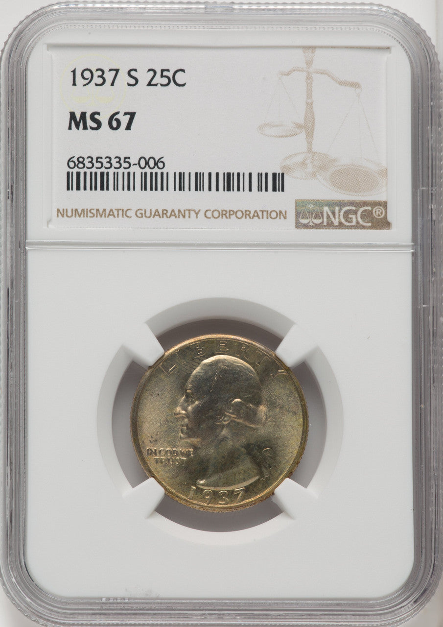 1937-S 25C Washington Quarter NGC MS67 (766879025)