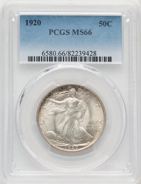 1920 50C Walking Liberty Half Dollar PCGS MS66